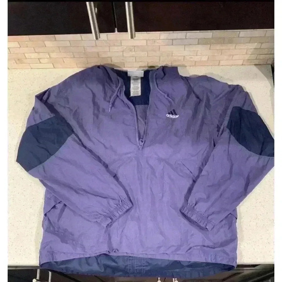 Adidas Other - Vintage single stitch adidas purple rain/windbreaker jacket TM